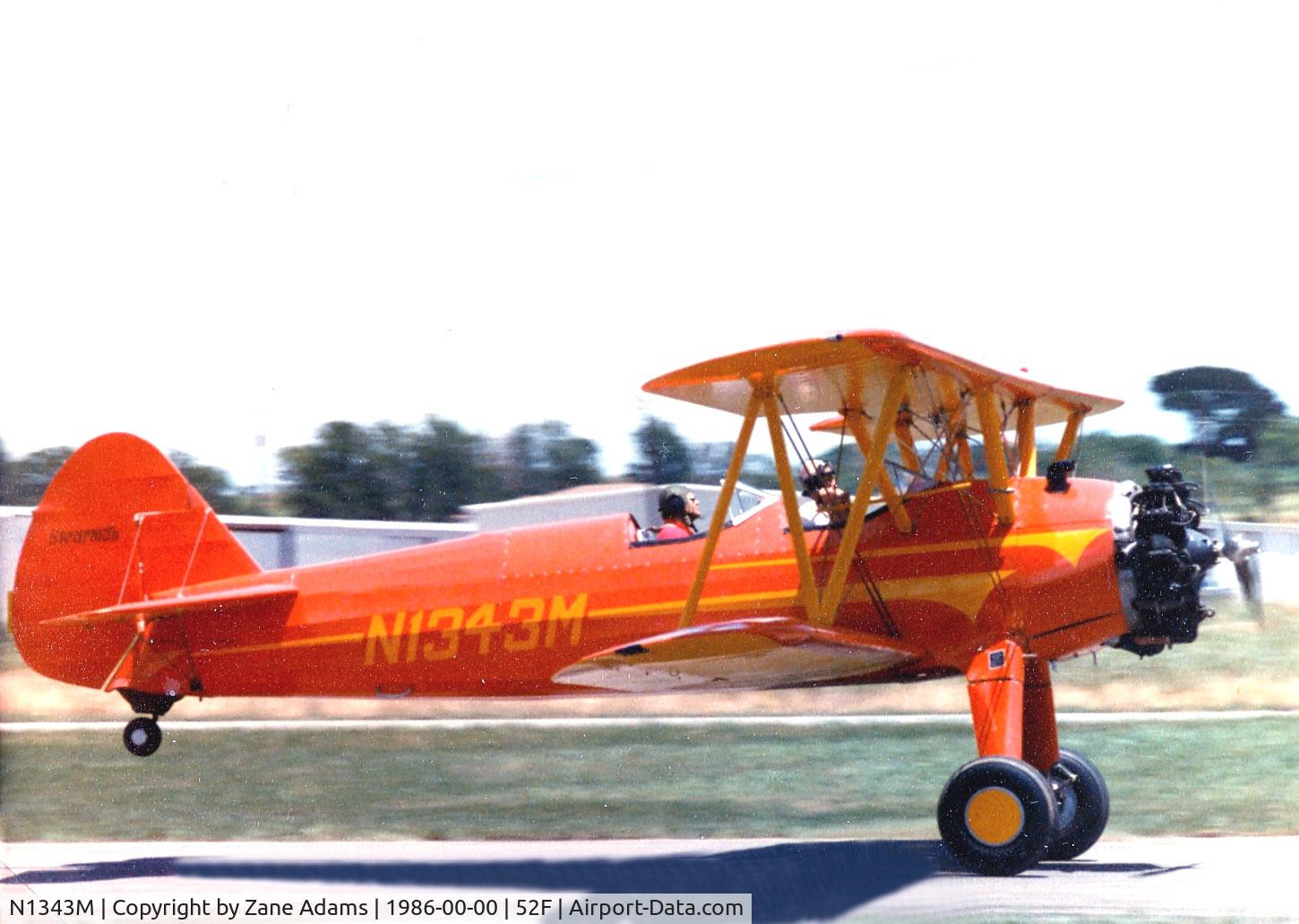 N1343M, Boeing E75 C/N 75-8445, Stearman at Aero Valley (Northwest Regional)