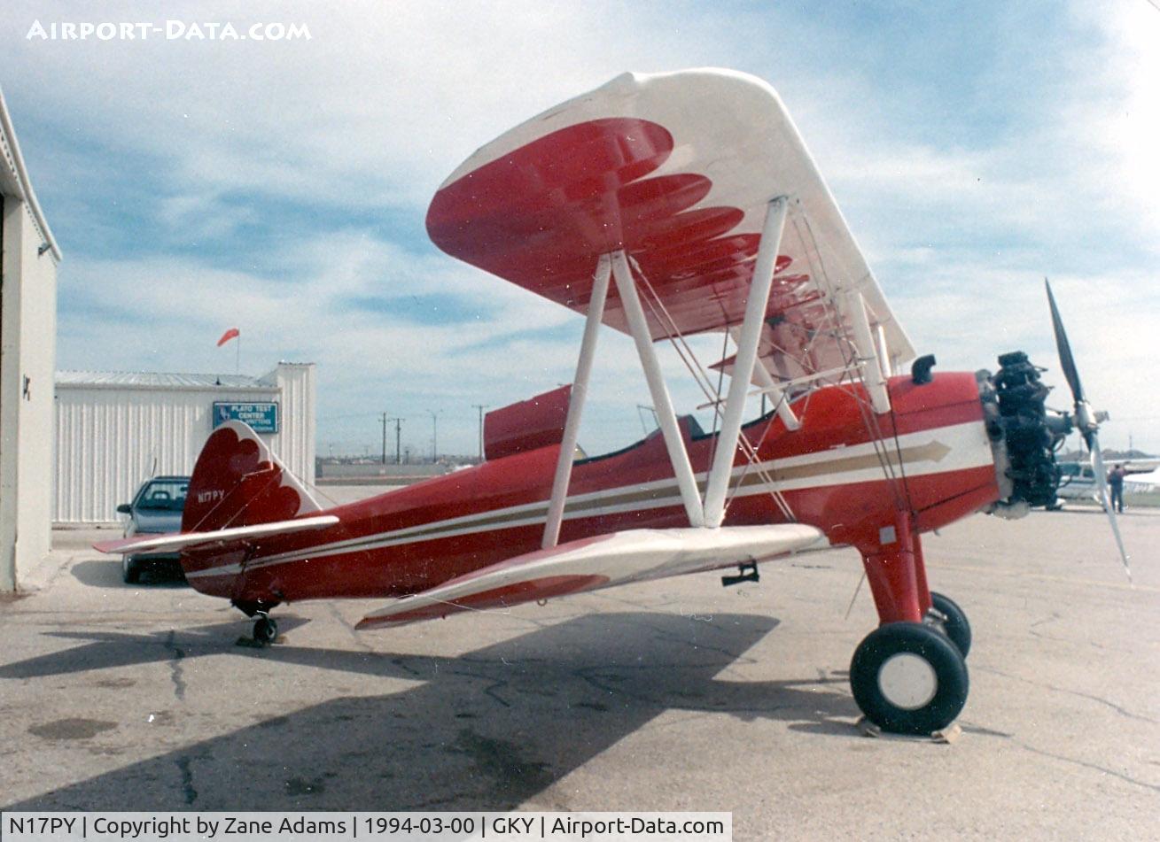 N17PY, 1942 Boeing A75N1 (PT17) C/N 75-5554, Stearman at Arlington - I had my first Stearman ride in this airplane!