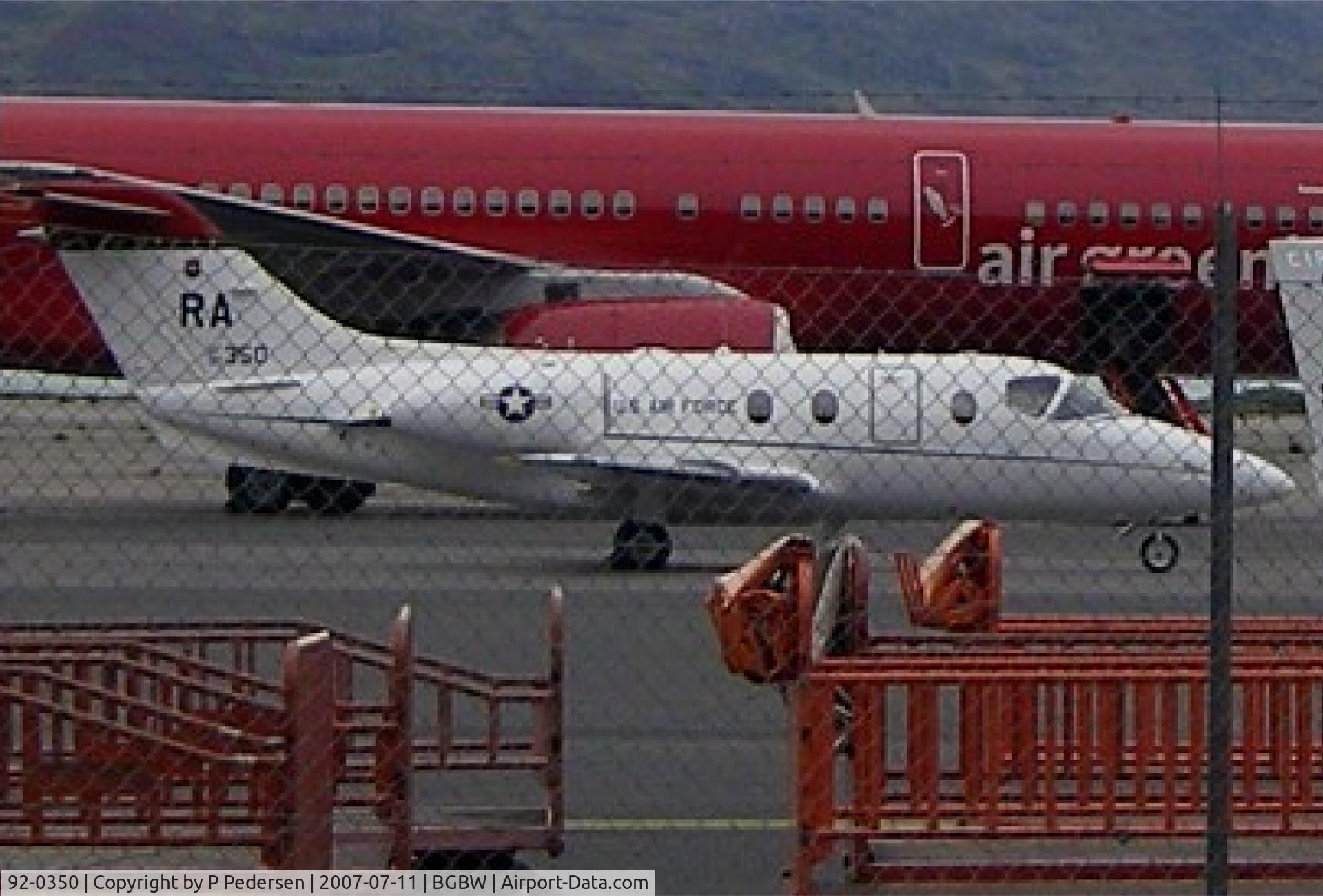92-0350, 1992 Beechcraft T-1A Jayhawk C/N TT-64, Narsarsuaq 11 July 2007