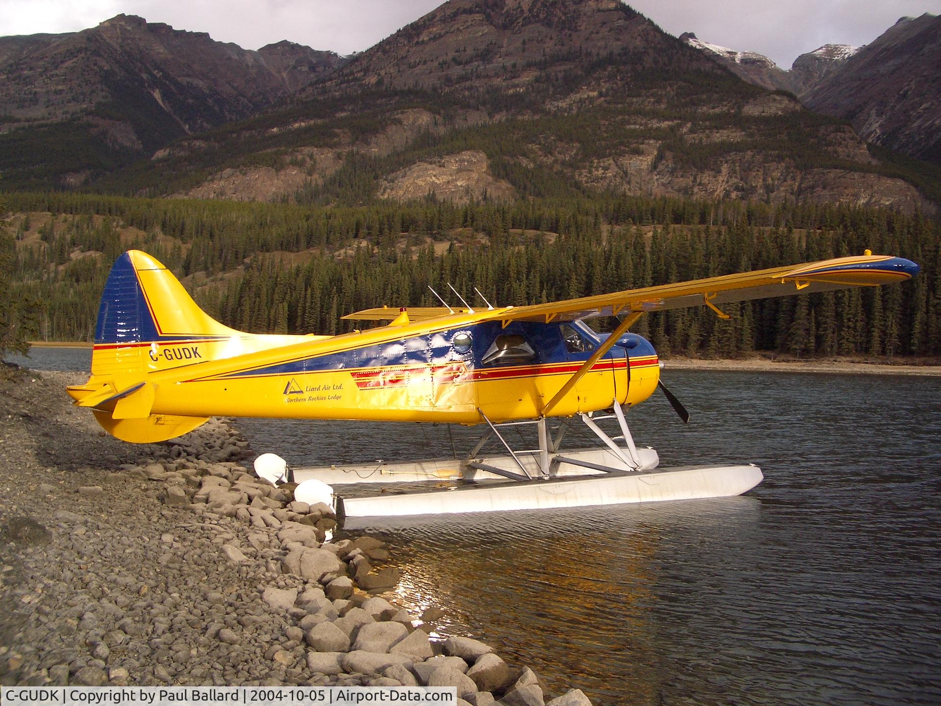 C-GUDK, 1954 De Havilland Canada U-6A Beaver C/N 708, Picking us up from an Elk Hunt, Tuchodi Lake Northern BC
