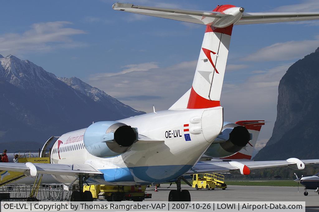 OE-LVL, 1992 Fokker 100 (F-28-0100) C/N 11404, Austrian Arrows Fokker 100