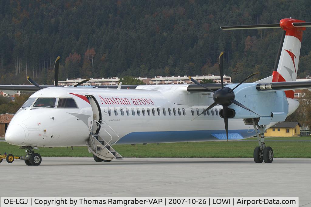 OE-LGJ, 2005 De Havilland Canada DHC-8-402Q Dash 8 C/N 4104, Austrian Arrows DeHavilland Canada Dash 8-400