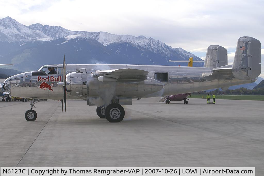 N6123C, 1945 North American B-25J-30-NC Mitchell Mitchell C/N 108-47647, Red Bull (The Flying Bulls) North American B25 Mitchell