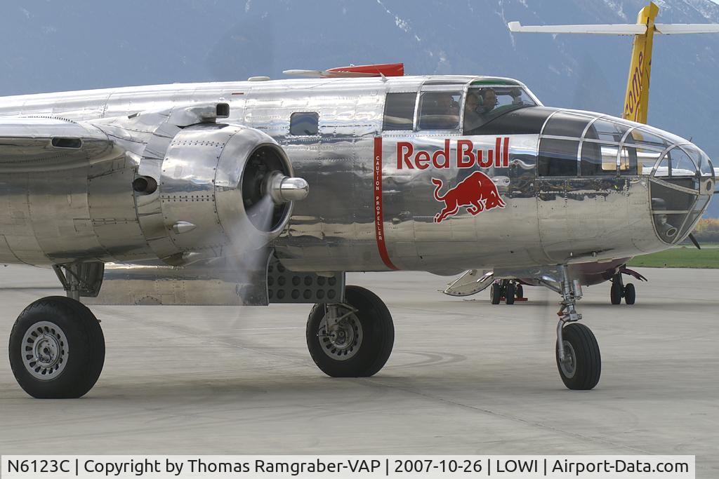 N6123C, 1945 North American B-25J-30-NC Mitchell Mitchell C/N 108-47647, Red Bull (The Flying Bulls) North American B25 Mitchell