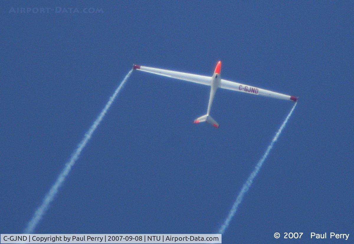 C-GJND, 1973 Start & Flug H101 Salto C/N 23, Manfred skewing the Salto through the routine