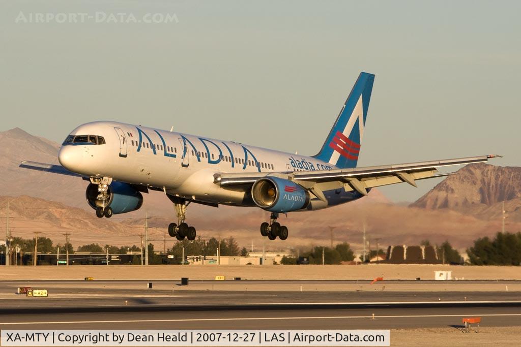 XA-MTY, 1991 Boeing 757-2Y0 C/N 25240, Aladia Airlines XA-MTY landing on RWY 25L.