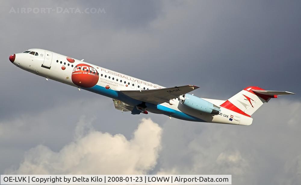 OE-LVK, 1992 Fokker 100 (F-28-0100) C/N 11397, Austrian Fokker 28-0100