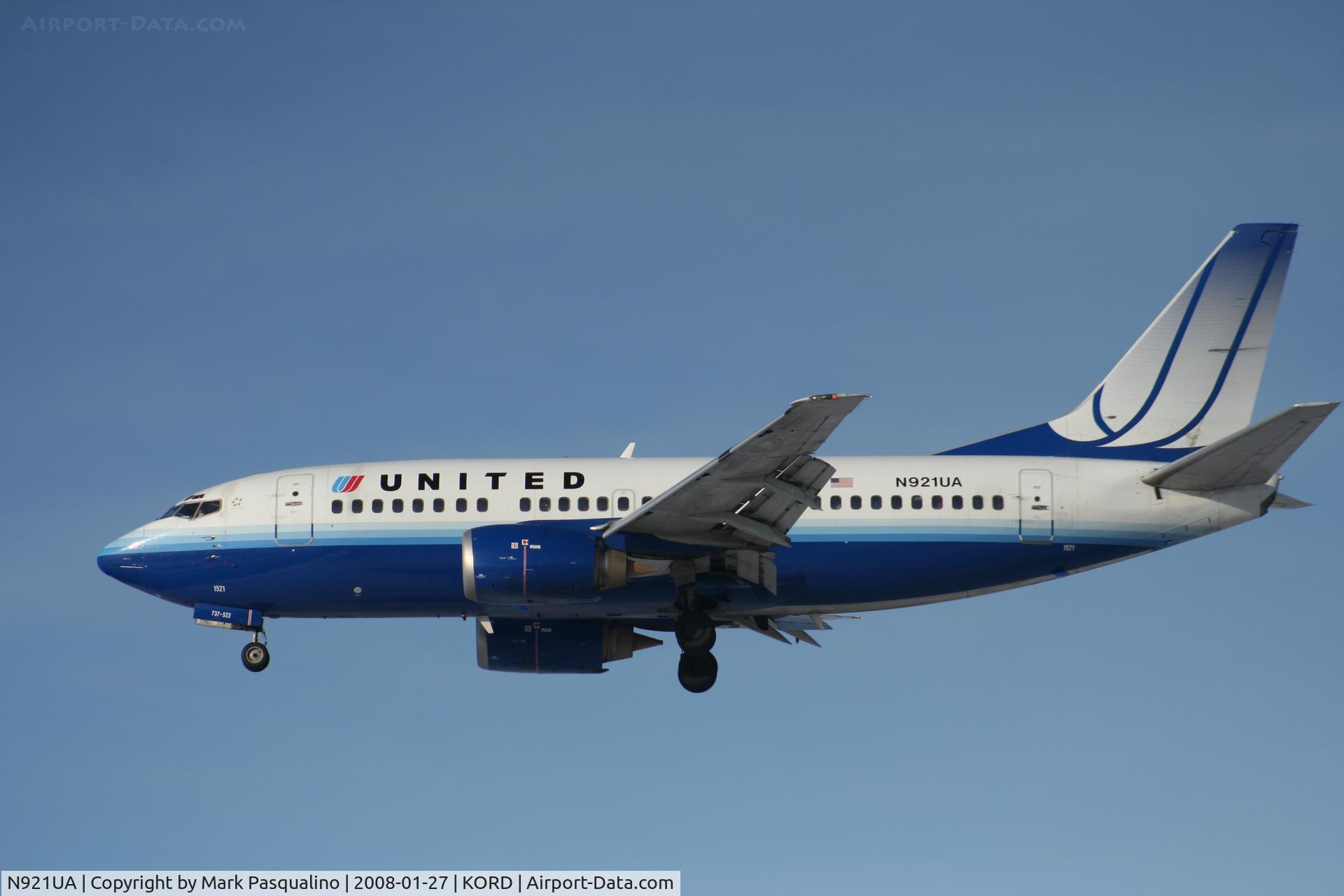 N921UA, 1991 Boeing 737-522 C/N 25388, Boeing 737-500