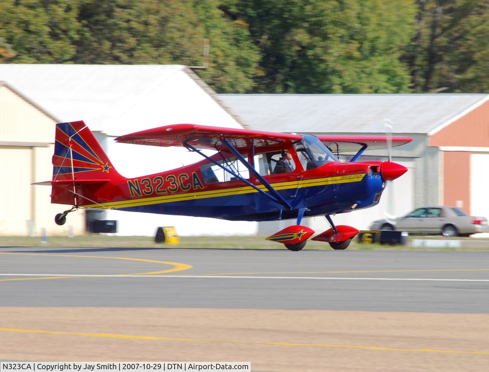 N323CA, 1998 American Champion 8KCAB Super Decathlon C/N 807-98, Departing runway 14