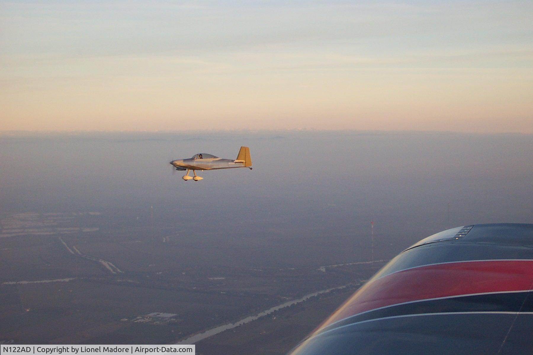 N122AD, 2005 Vans RV-8 C/N 81308, Rv-8 over Rio Vista, CA