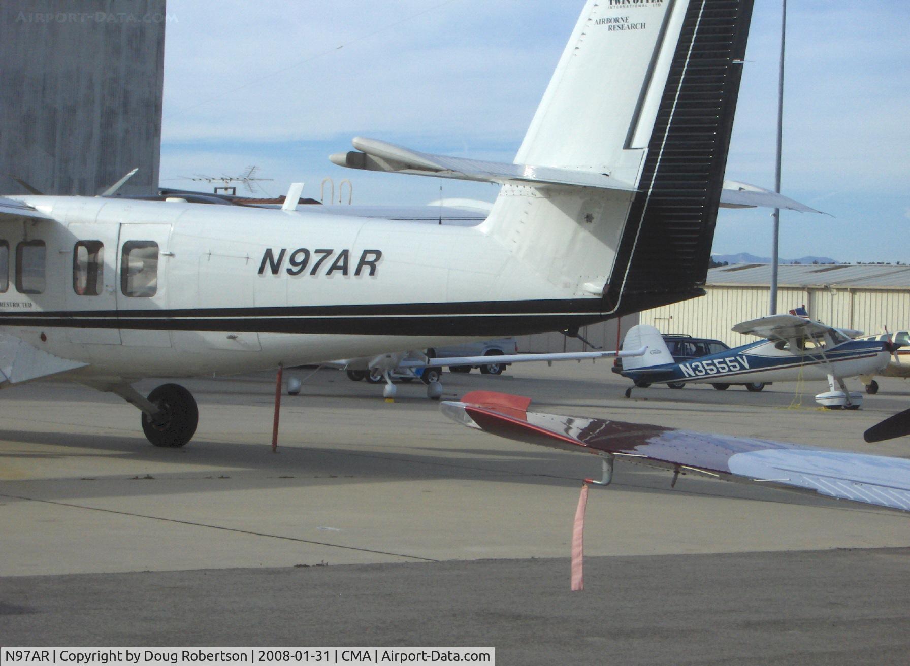 N97AR, 1973 De Havilland Canada DHC-6-300 Twin Otter C/N 365, 1973 DeHavilland DHC-6-300 TWIN OTTER STOL, two 620 shp P&W(C) PT6A-27s. Flight crew-2 + 20 passengers