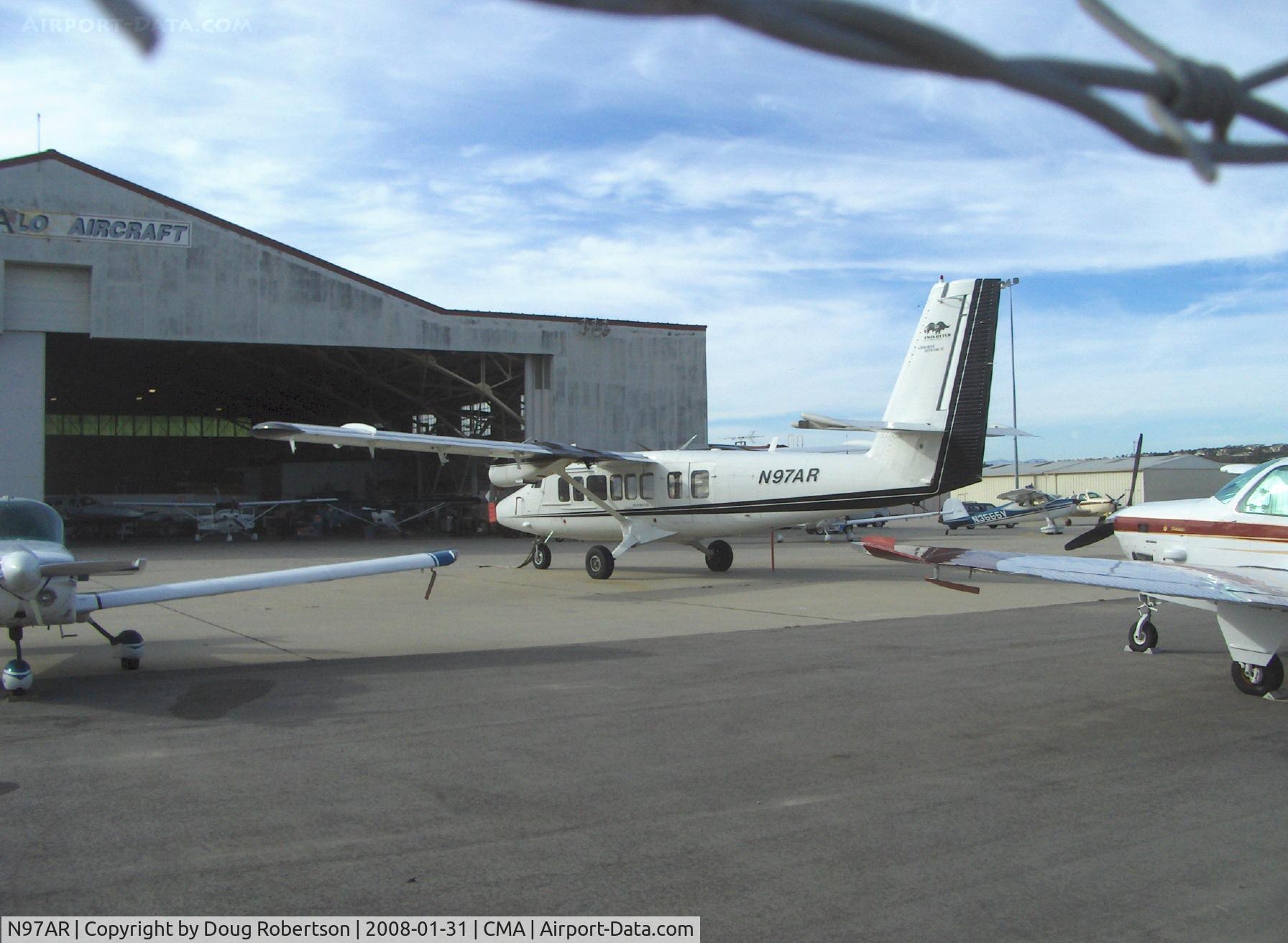 N97AR, 1973 De Havilland Canada DHC-6-300 Twin Otter C/N 365, 1973 DeHavilland DHC-6-300 TWIN OTTER STOL, two 620 shp P&W(C) PT6A-27s. Flight crew-2 + 20 passengers