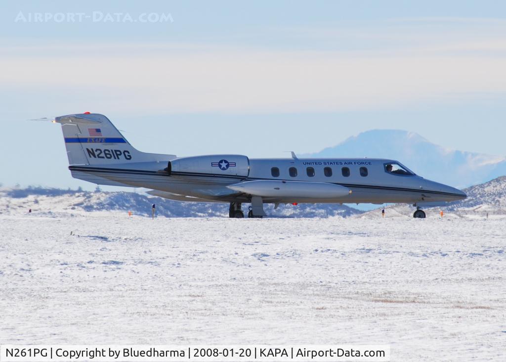 N261PG, 1980 Gates Learjet 35A C/N 329, Position and Hold for takeoff.