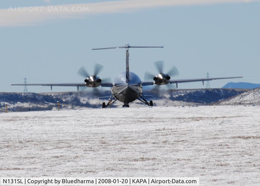 N131SL, 2005 Piaggio P-180 C/N 1097, Turn for 17L takeoff.