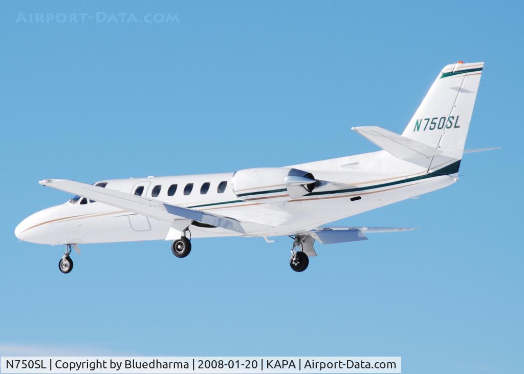 N750SL, 1994 Cessna 550 Citation II C/N 550-0554, Approach to 17L.