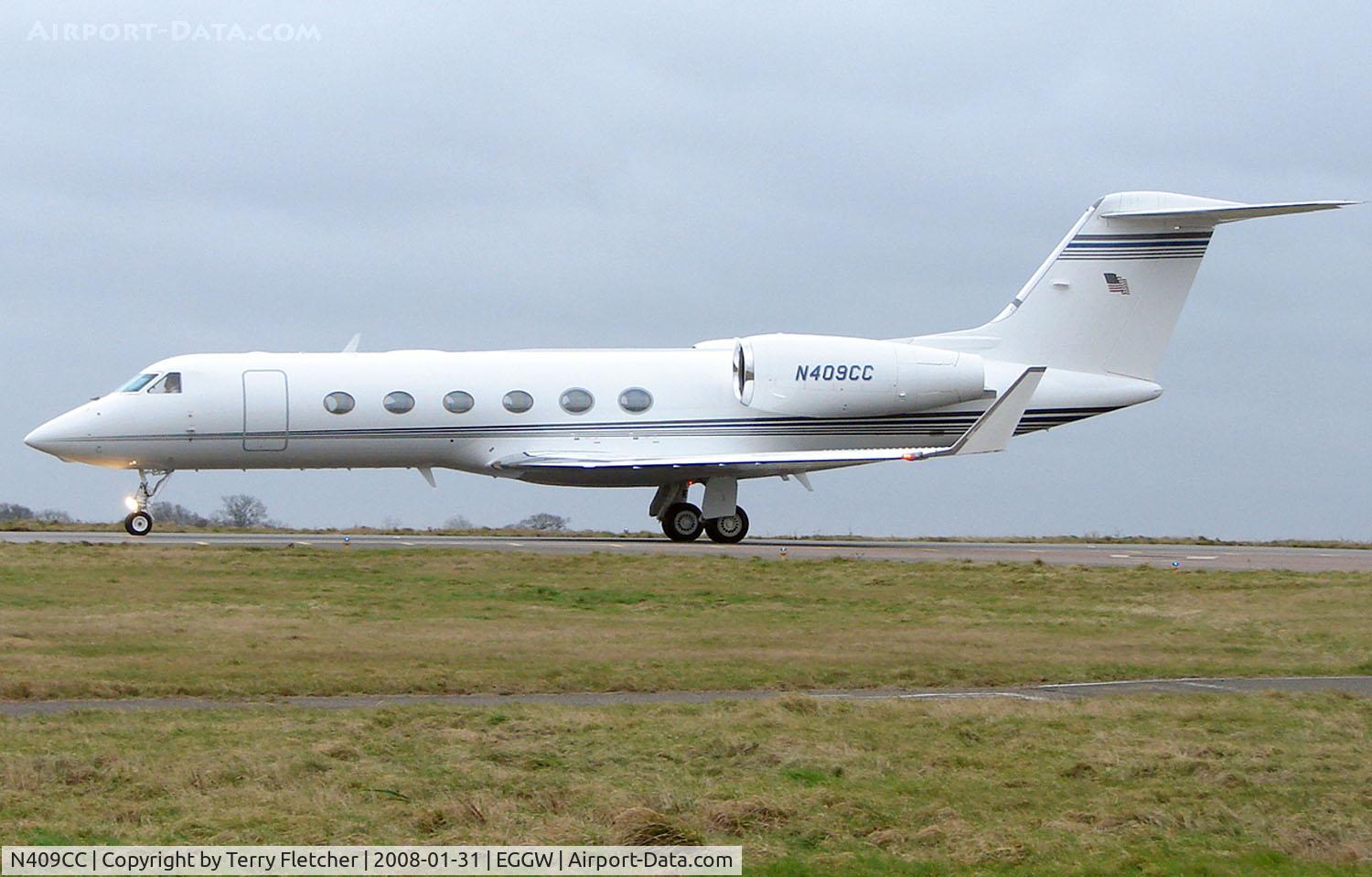 N409CC, 2005 Cessna 750 Citation X Citation X C/N 750-0246, Gulfstream G450 arrives at Luton in Jan 2008