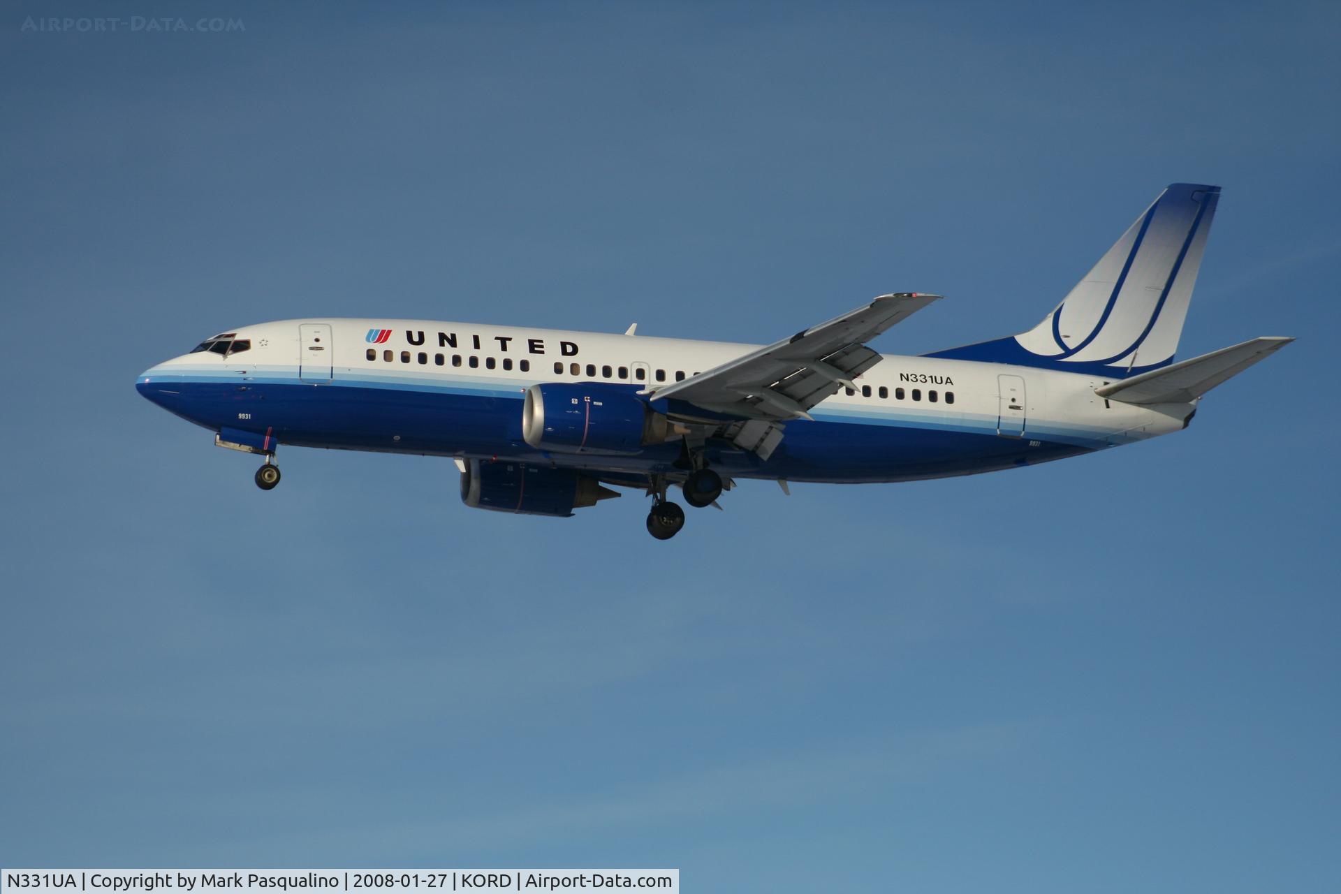 N331UA, 1988 Boeing 737-322 C/N 24192, Boeing 737-300