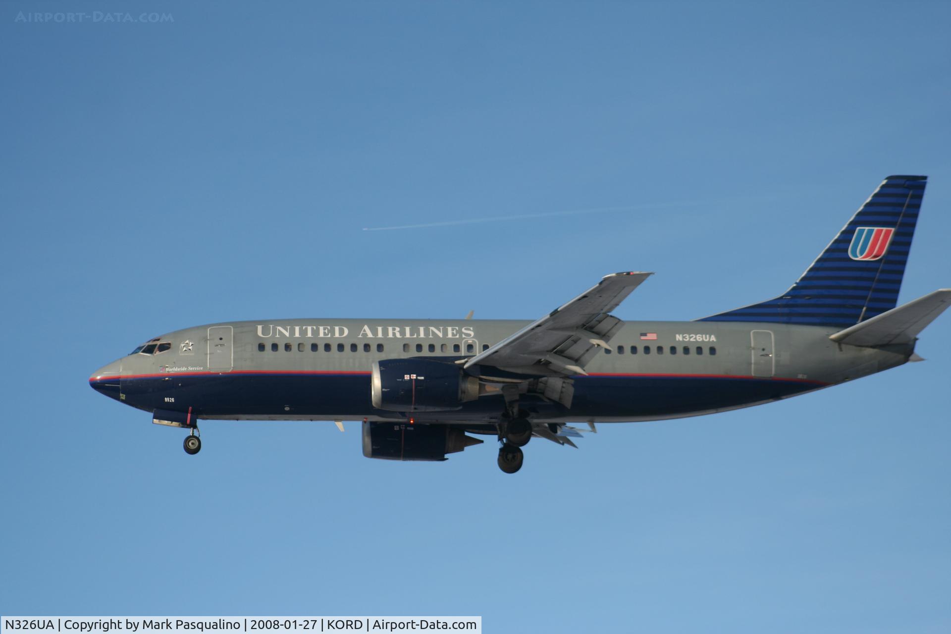N326UA, 1988 Boeing 737-322 C/N 23958, Boeing 737-300