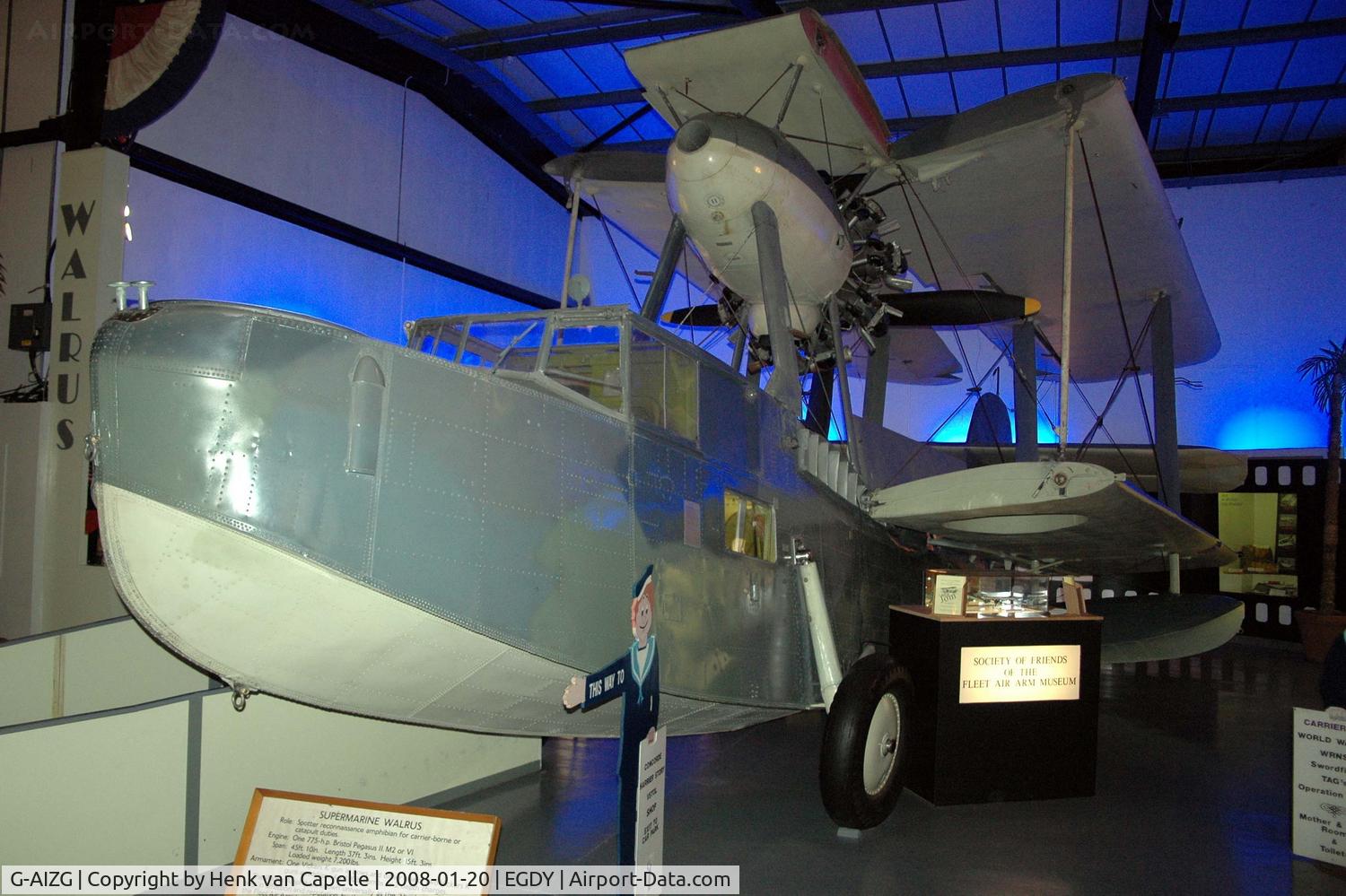 G-AIZG, 1946 Supermarine Walrus I C/N 6S/21840, Walrus, now preserved in Fleet Air arm Museum as L2301.