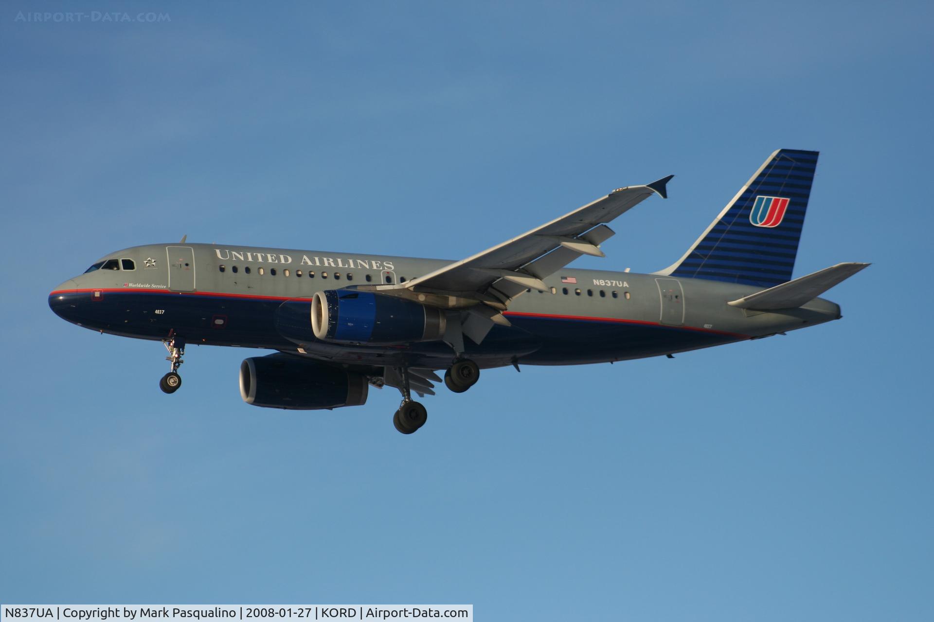 N837UA, 2001 Airbus A319-131 C/N 1474, Airbus A319