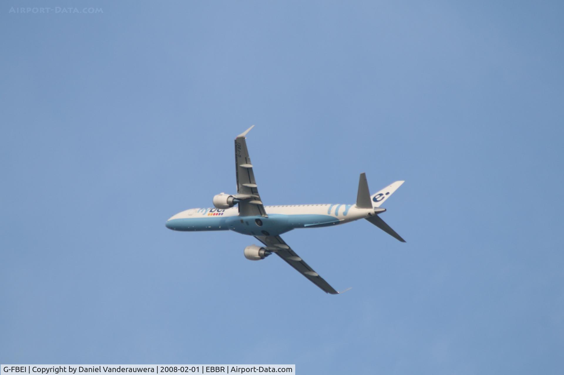 G-FBEI, 2007 Embraer 195LR (ERJ-190-200LR) C/N 19000143, taking off from rwy 25R