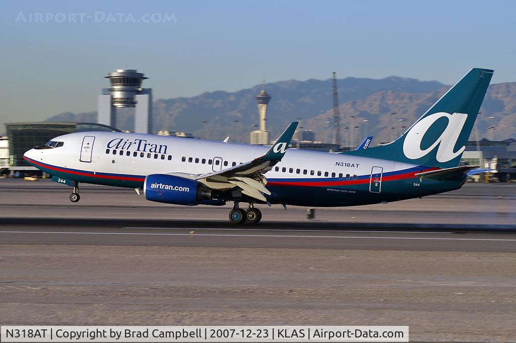 N318AT, 2007 Boeing 737-7BD C/N 33931, airTran / 2007 Boeing 737-7BD