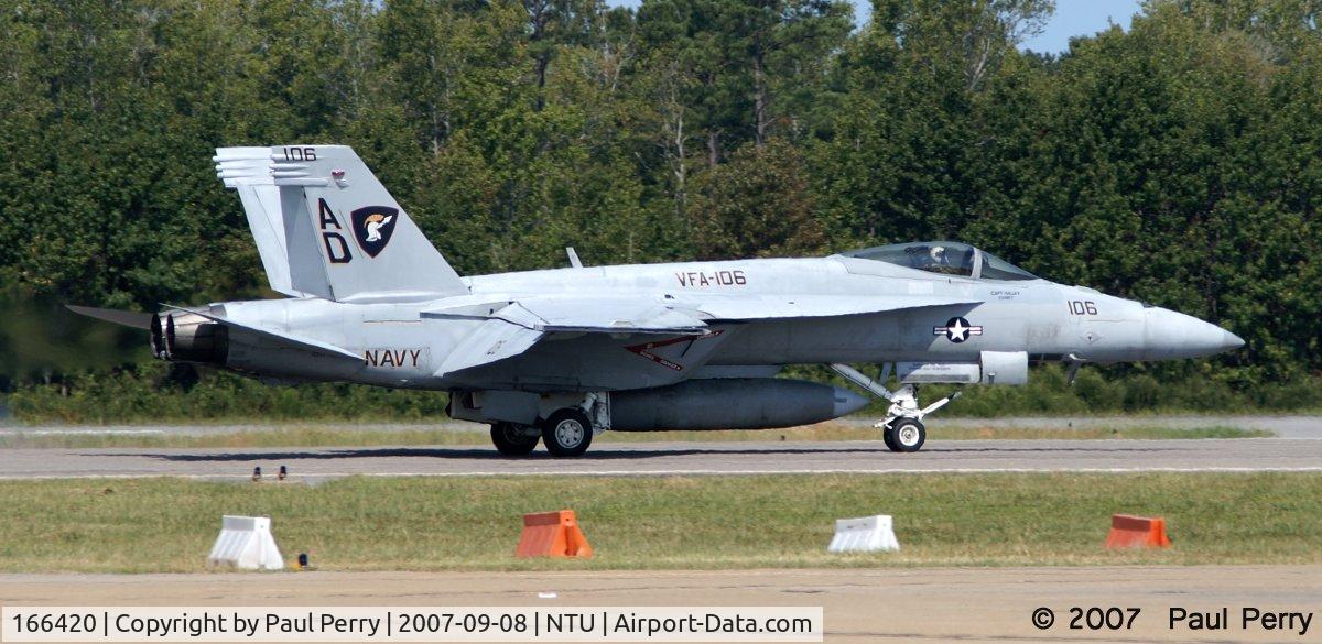 166420, Boeing F/A-18E Super Hornet C/N E065, Another Rhino back on the ground