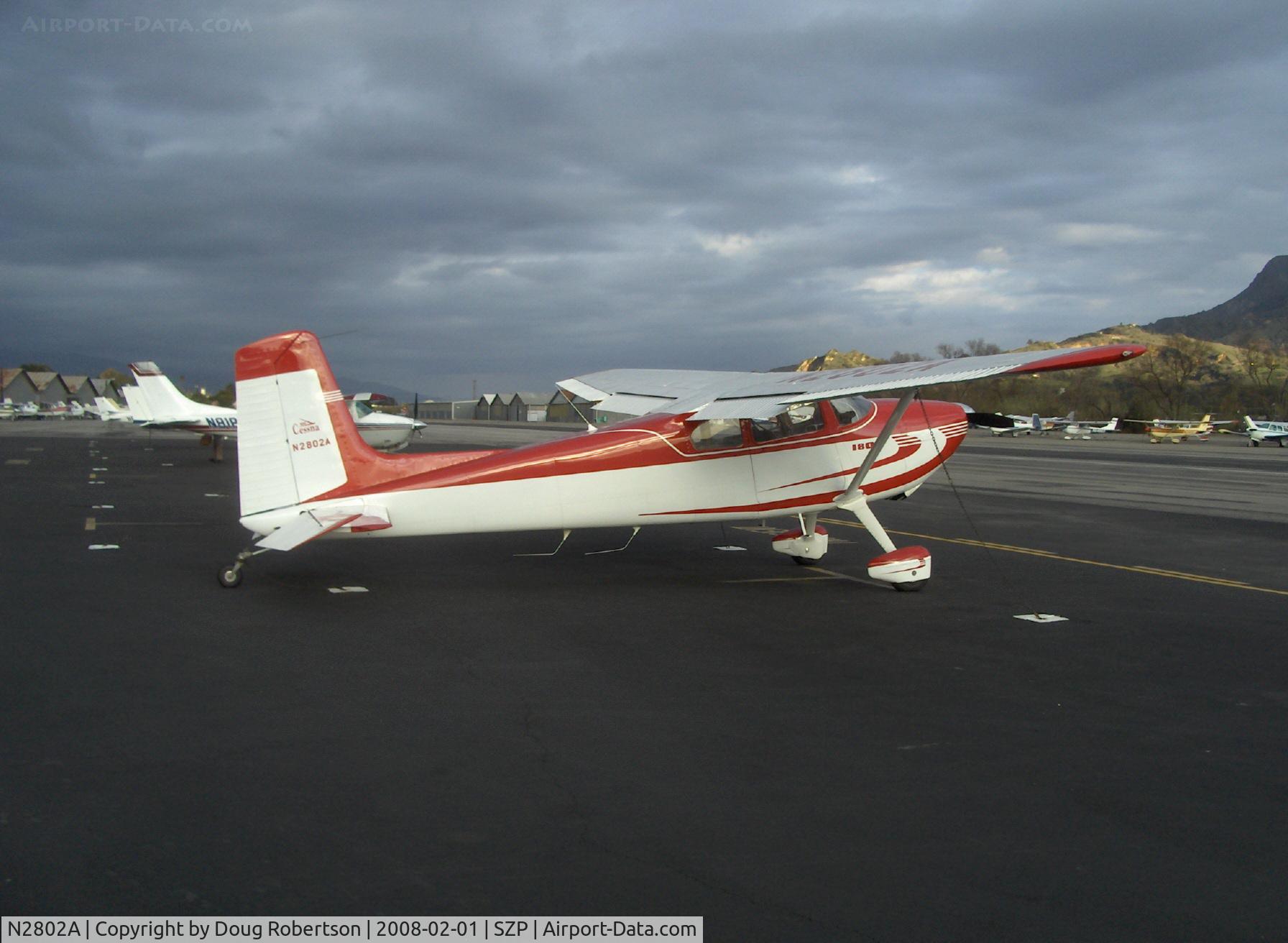 N2802A, 1953 Cessna 180 C/N 30002, 1953 Cessna 180, Continental O-470-A 225 Hp, 1st year of production