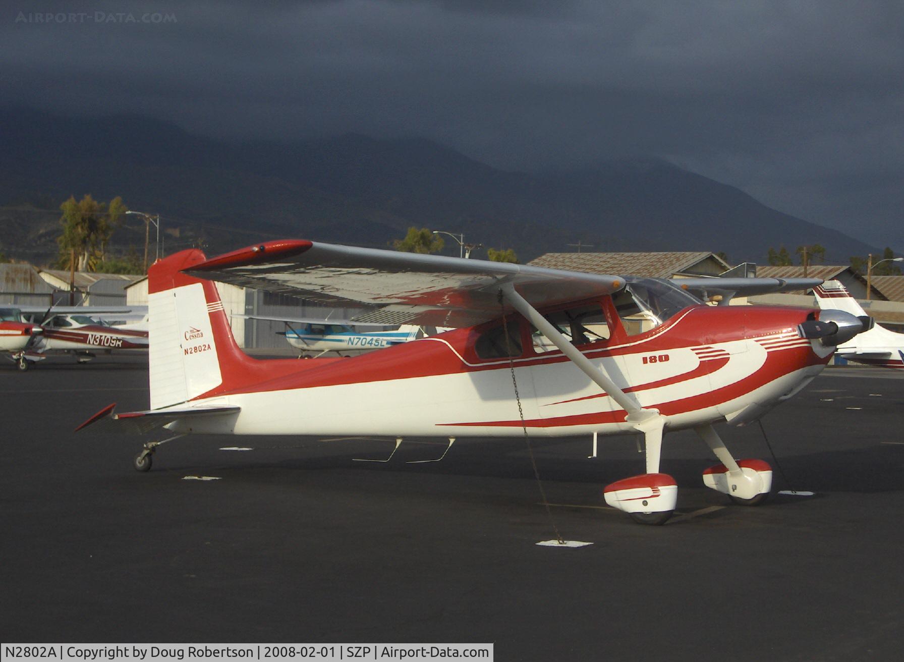 N2802A, 1953 Cessna 180 C/N 30002, 1953 Cessna 180, Continental O-470-A 225 Hp, 1st year of production