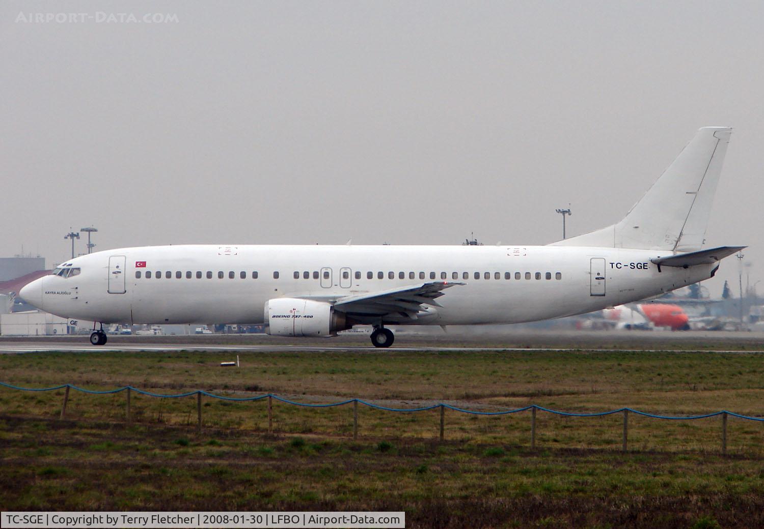 TC-SGE, 1997 Boeing 737-48E C/N 25775, Anonymous looking Turkish registered B737 - previously operated as N775SR with Sunrock and VT-JAN with Jet Airways of India
