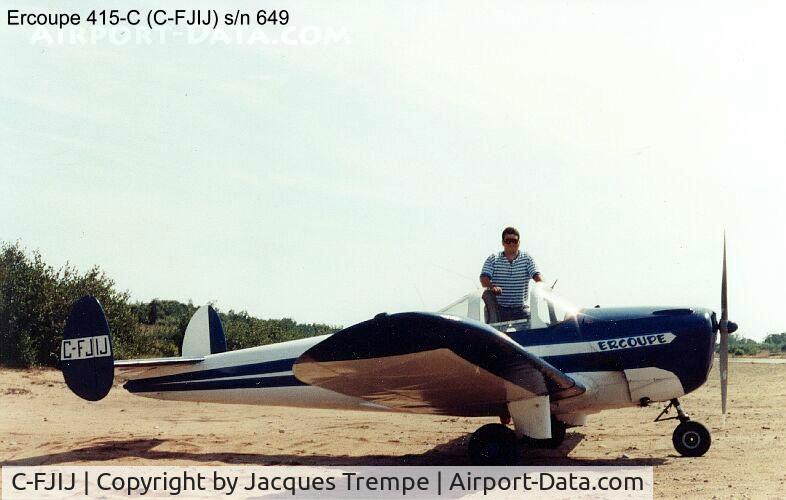 C-FJIJ, 1946 Erco 415C Ercoupe C/N 649, At Les escoumains, Qc