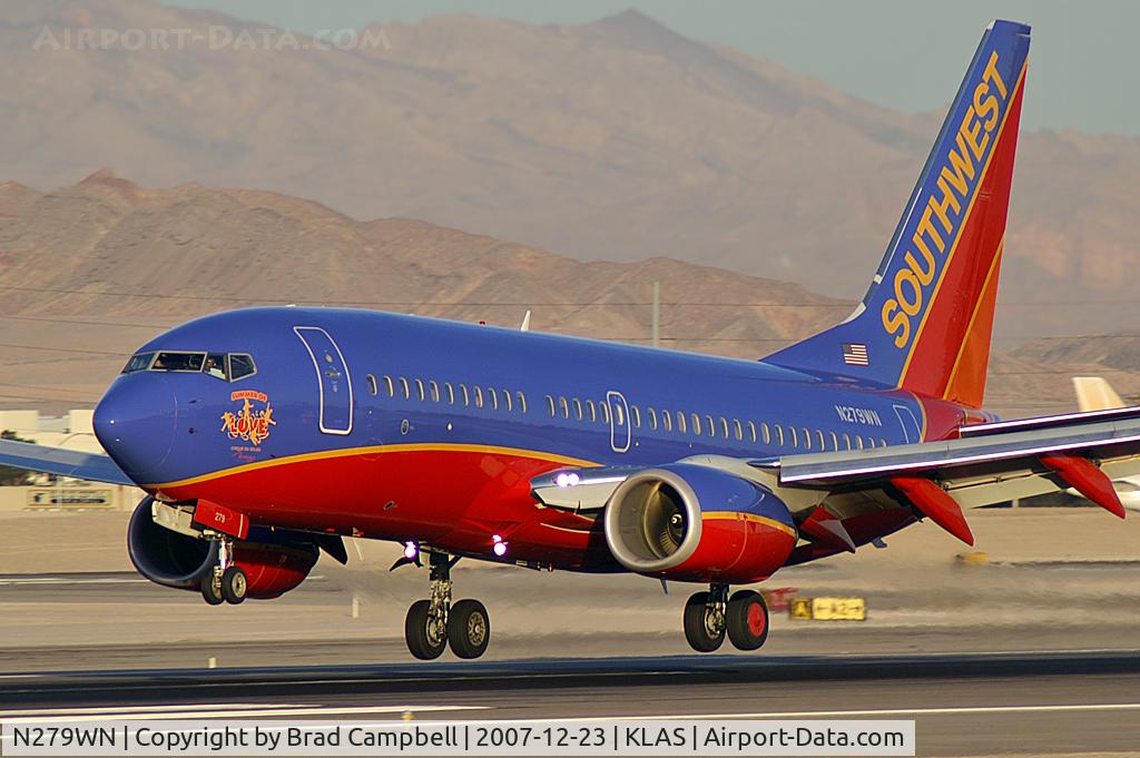 N279WN, 2007 Boeing 737-7H4 C/N 32532, Southwest Airlines - 'Summer of Love' - Beatles - 'Cirque Du Soleil - Mirage, Las Vegas' / 2007 Boeing 737-7H4