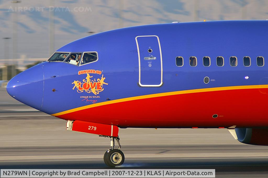 N279WN, 2007 Boeing 737-7H4 C/N 32532, Southwest Airlines - 'Summer of Love' - Beatles - 'Cirque Du Soleil - Mirage, Las Vegas' / 2007 Boeing 737-7H4