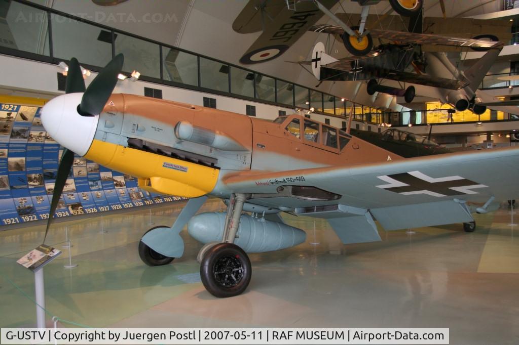 G-USTV, 1942 Messerschmitt Bf-109G-2/Trop C/N 10639, RAF Museum Hendon