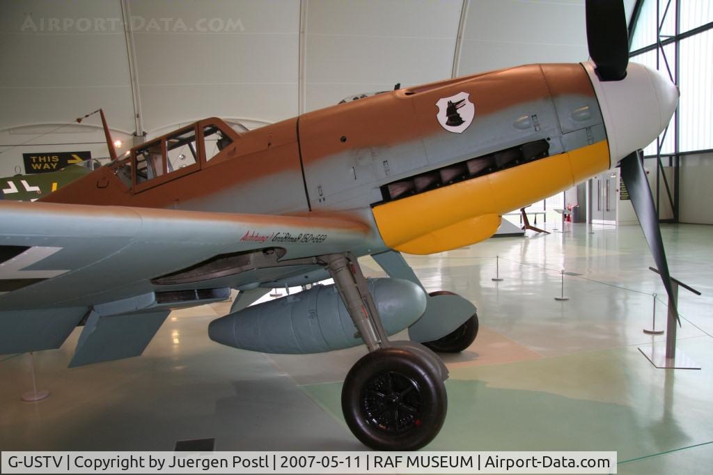 G-USTV, 1942 Messerschmitt Bf-109G-2/Trop C/N 10639, RAF Museum Hendon