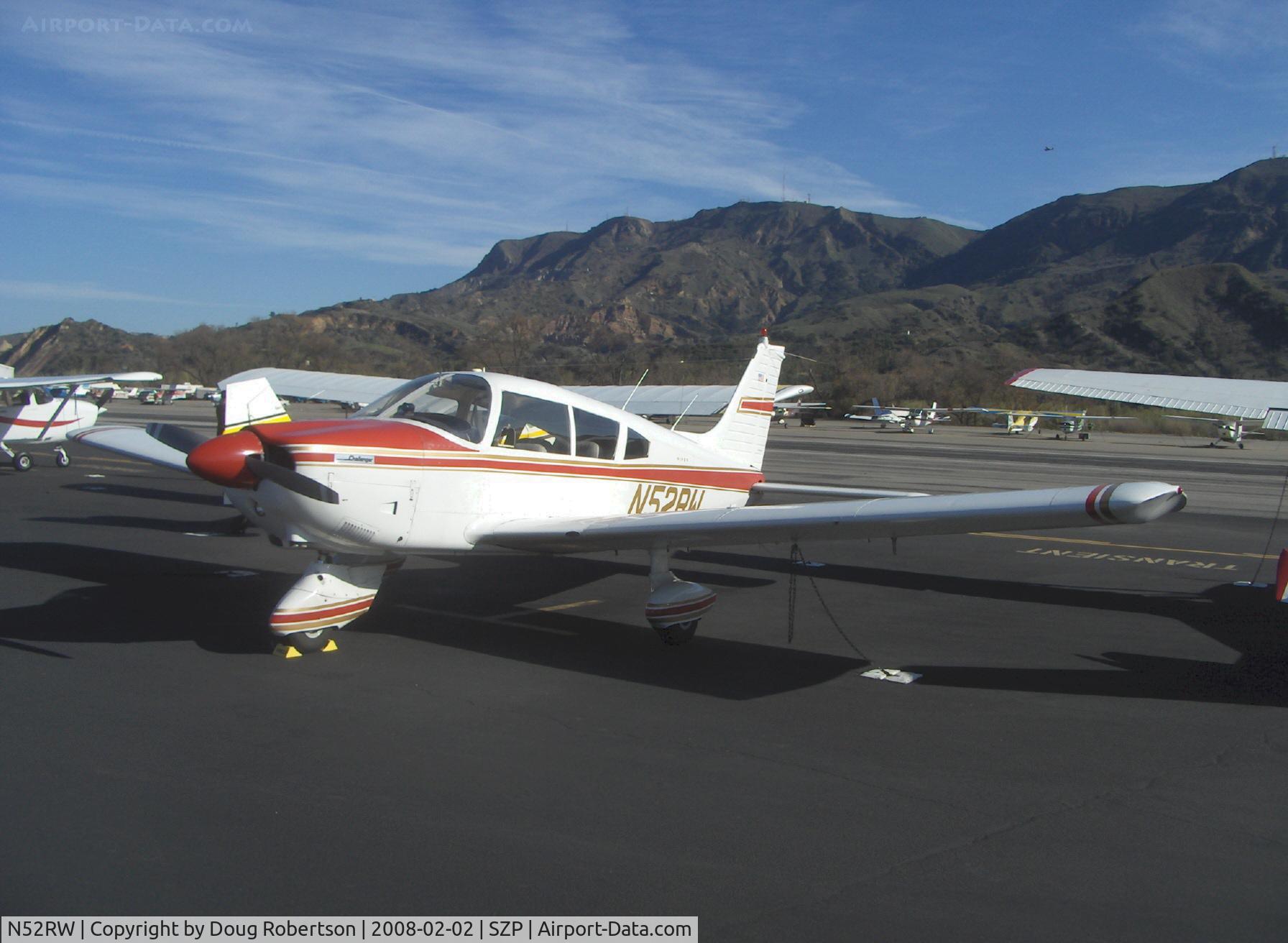 N52RW, 1973 Piper PA-28-180 C/N 28-7305341, 1973 Piper PA-28-180 CHALLENGER, Lycoming O&VO-360 180 Hp