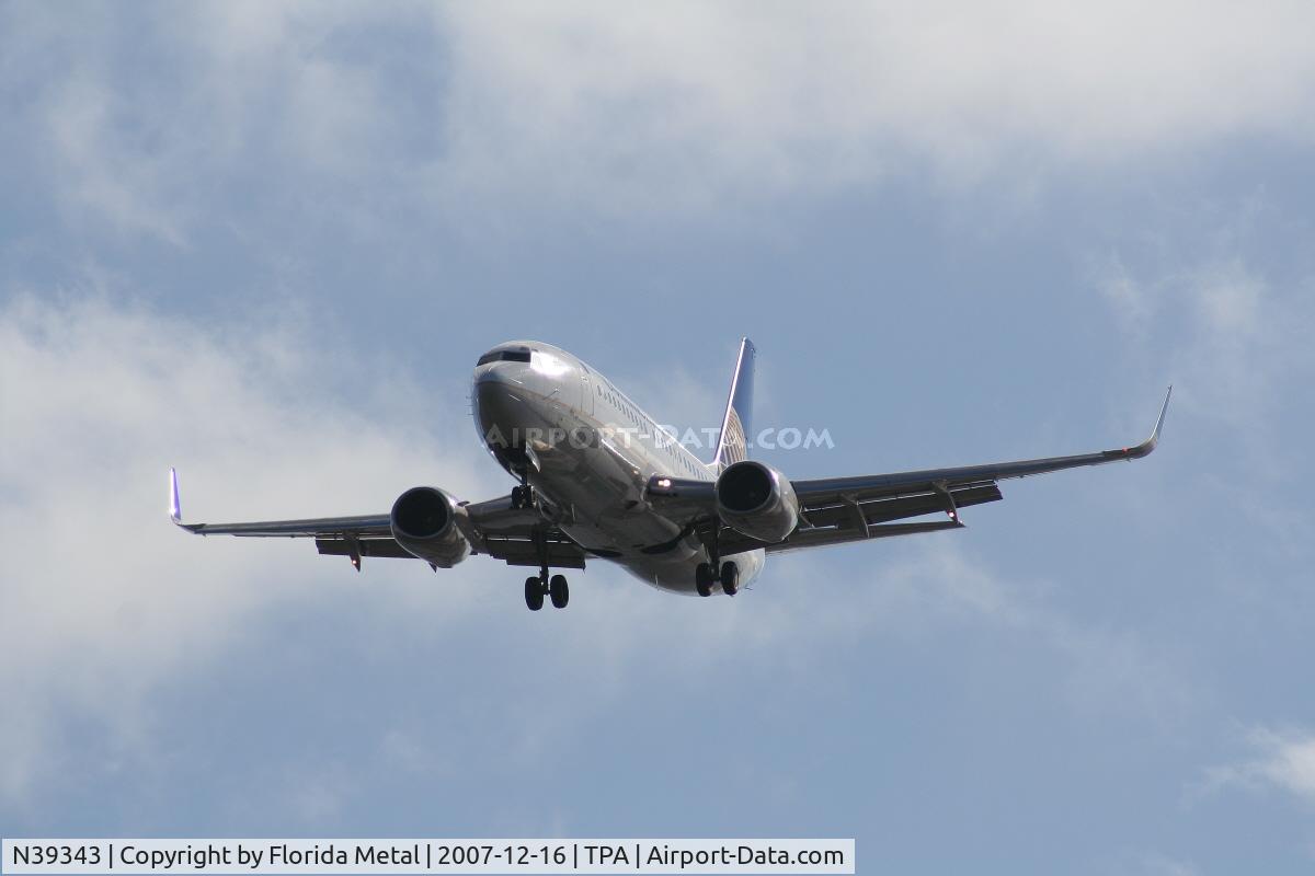 N39343, 1987 Boeing 737-3TO C/N 23581, Continental