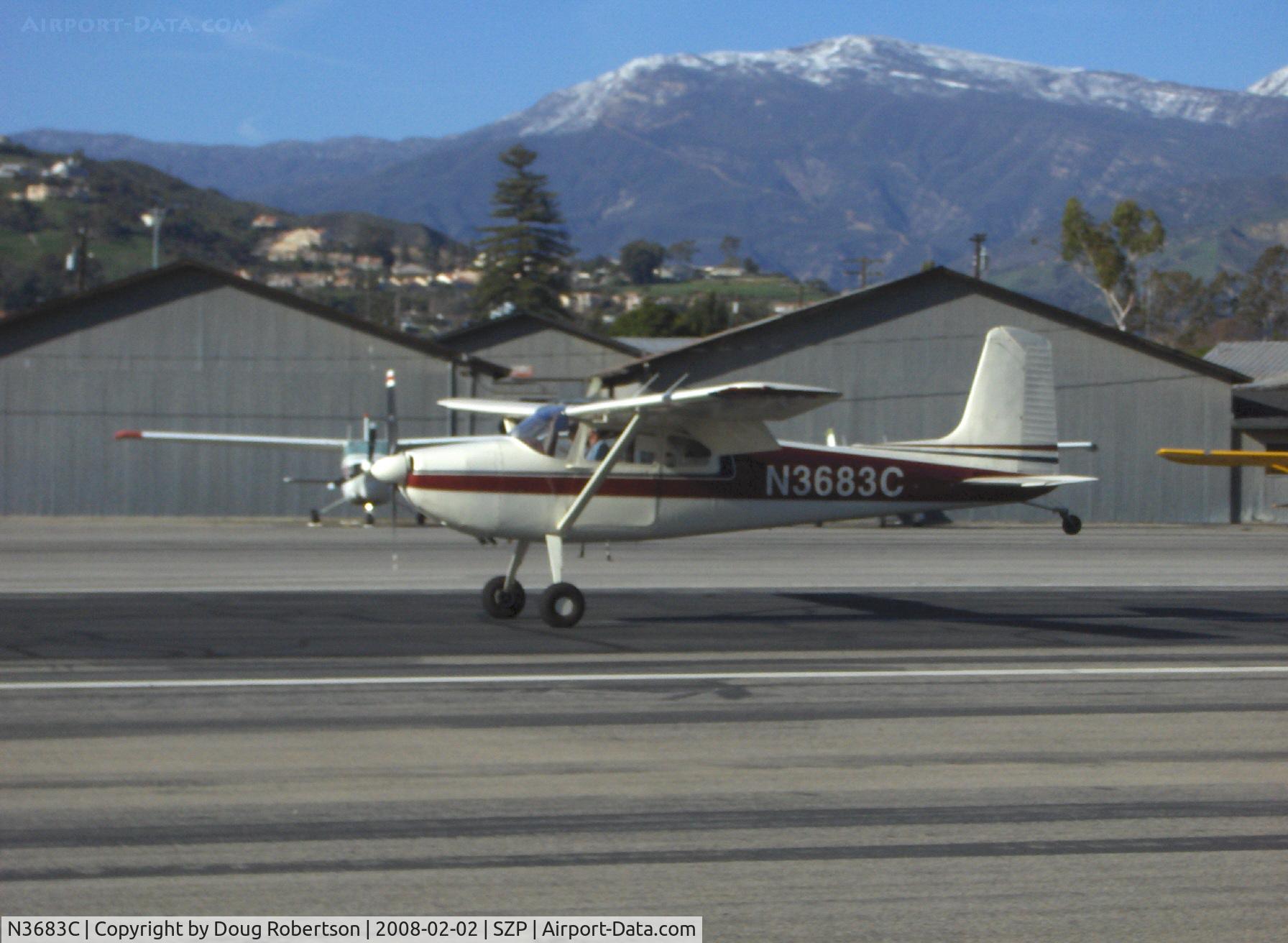 N3683C, 1954 Cessna 180 C/N 31182, 1954 Cessna 180, Continental O-470 225 Hp, landing Rwy 22