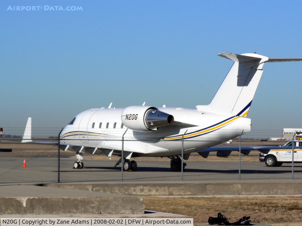 N20G, 1993 Canadair Challenger 601-3R (CL-600-2B16) C/N 5136, On the General Aviation Ramp at DFW