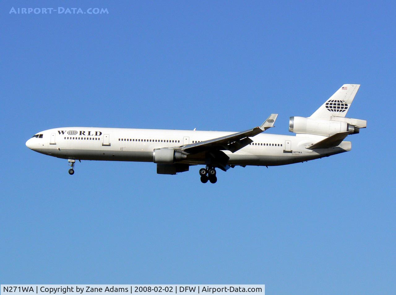 N271WA, 1992 McDonnell Douglas MD-11 C/N 48518, World Airlines At DFW