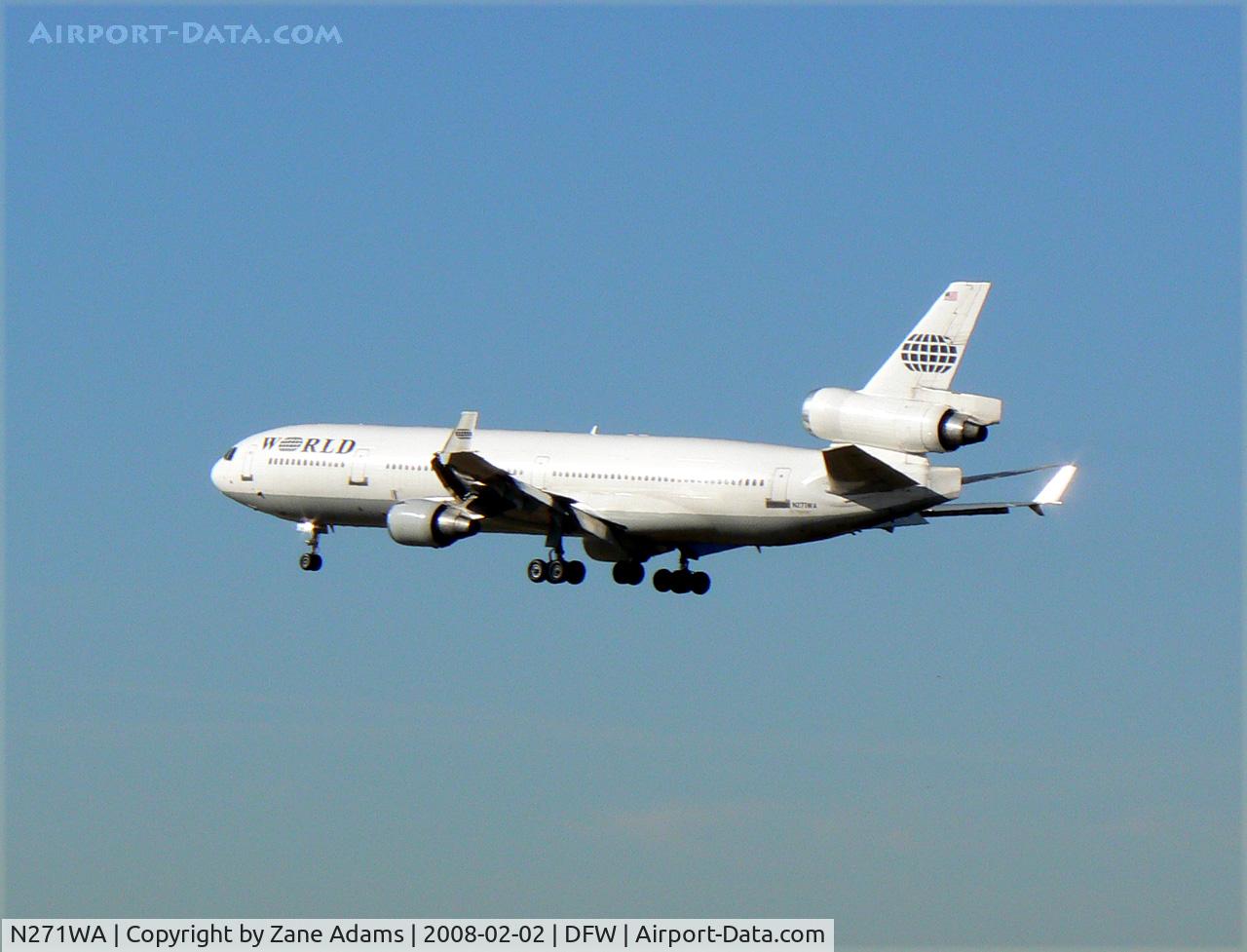 N271WA, 1992 McDonnell Douglas MD-11 C/N 48518, World Airlines At DFW