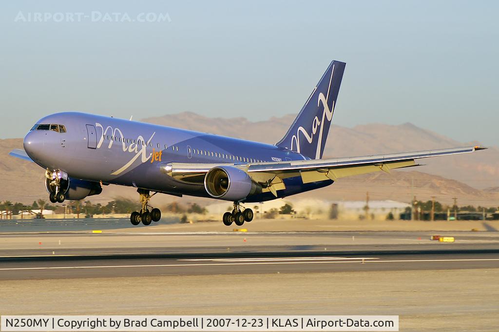 N250MY, 1985 Boeing 767-238 C/N 23306, MaxJet Airways / 1985 Boeing 767-238