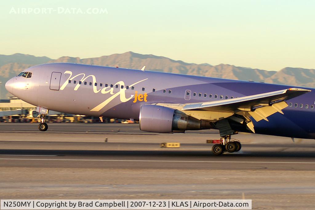 N250MY, 1985 Boeing 767-238 C/N 23306, MaxJet Airways / 1985 Boeing 767-238