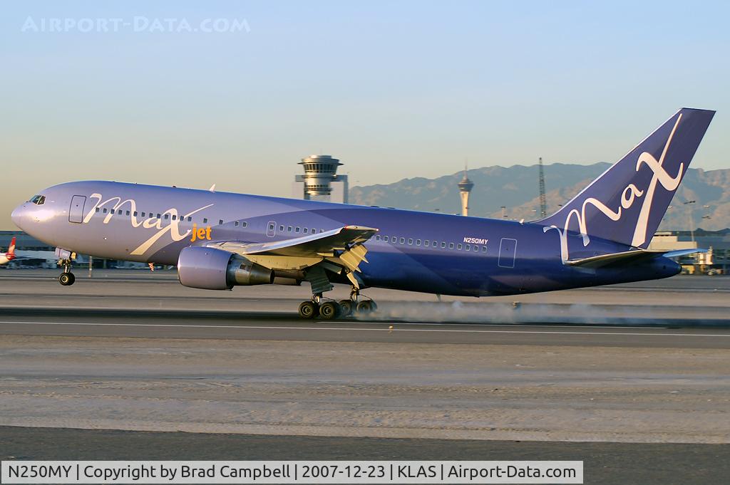 N250MY, 1985 Boeing 767-238 C/N 23306, MaxJet Airways / 1985 Boeing 767-238