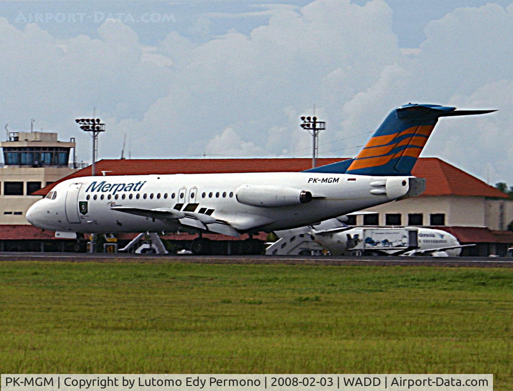 PK-MGM, 1983 Fokker F-28-4000 Fellowship C/N 11199, Just landed at DPS