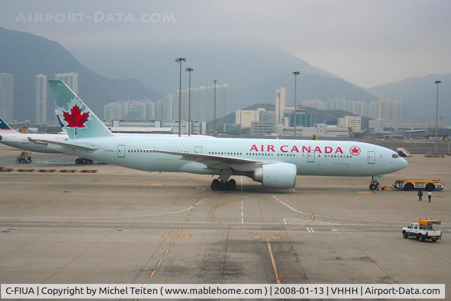C-FIUA, 2007 Boeing 777-233/LR C/N 35239, Air Canada leaving Hong Kong for its long flight back to Canada