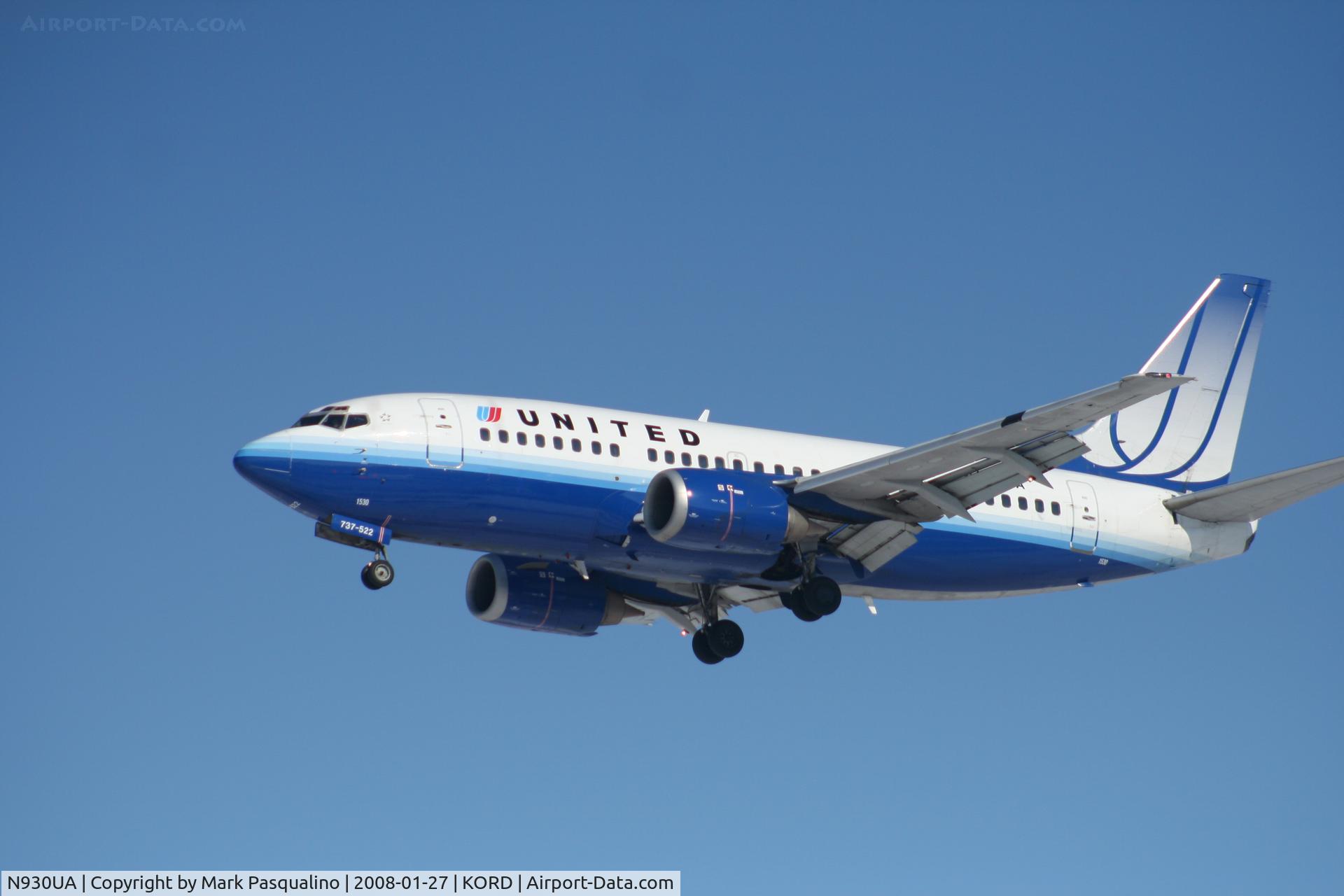 N930UA, 1992 Boeing 737-522 C/N 26655, Boeing 737-500