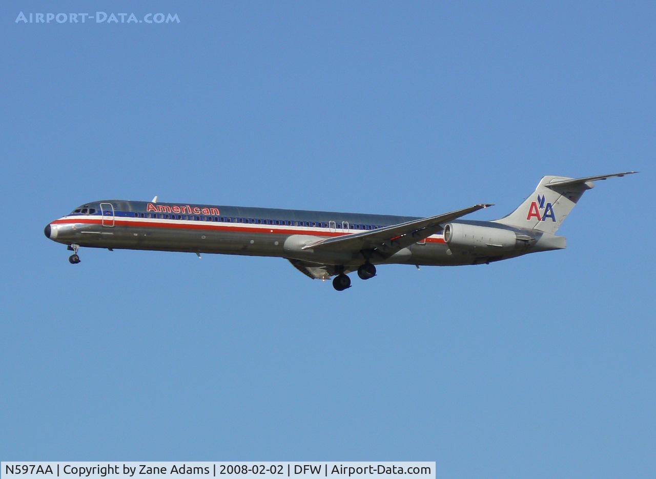 N597AA, 1992 McDonnell Douglas MD-83 (DC-9-83) C/N 53287, American Airlines at DFW