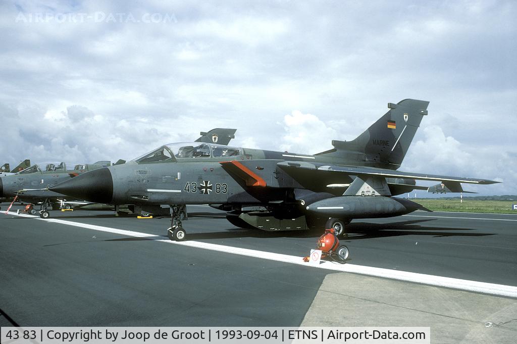 43 83, Panavia Tornado IDS C/N 215/GS056/4083, Just prior to disbandment MFG 1 organized its last Open House. On static were some of their Tornadoes in the than new camo.