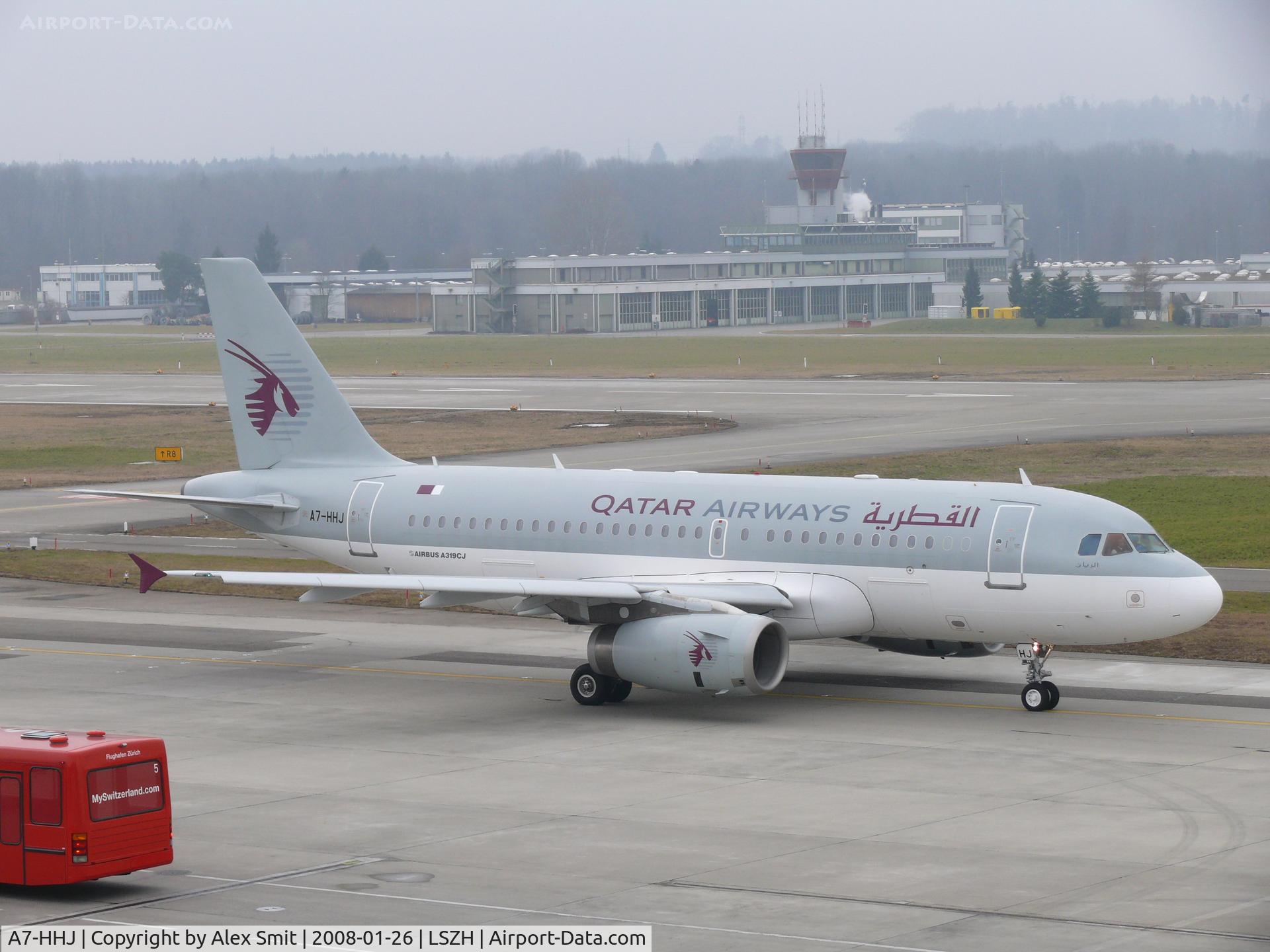 A7-HHJ, 2000 Airbus A319-133XCJ C/N 1335, Qatar visiting the World Economics Forum 2008